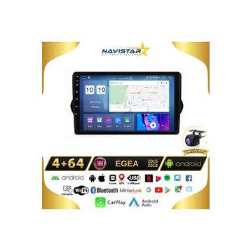 Navistar Fiat Egea 2015-2018 Model 4 GB + 64 GB Android 13 Kablosuz Carplay Navigasyon Multimedya Sistemi