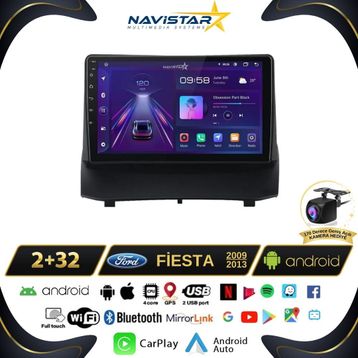 Navistar Ford Fiesta 2009 - 2013 Model 2 GB + 32 GB Android 13 Kablosuz Carplay Navigasyon Multimedya Sistemi