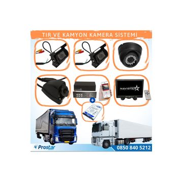 Navistar Tır ve Kamyonlar İçin Uzaktan İzlemeli 4 Kameralı 1 TB Hard Disk Kamera Seti