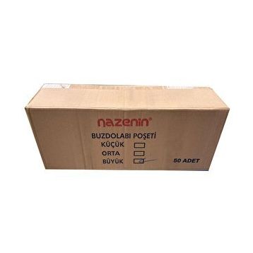 Nazenin 30x45 cm 20'li Düz Kilitsiz Şeffaf Büyük Boy Buzdolabı Poşeti