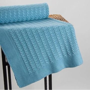 Nazik Home Funny Mavi 90x90 cm Bebek Battaniyesi