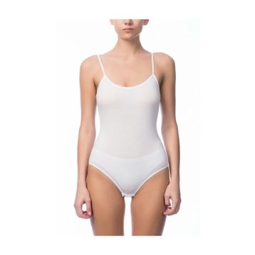 Nbb 2935 Beyaz Kadın İnce Askılı Çıtçıtlı Body