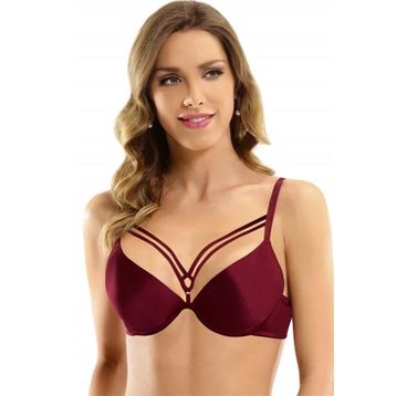 NBB 3696 Bordo Hafif Destekli İpli Kadın Sütyen