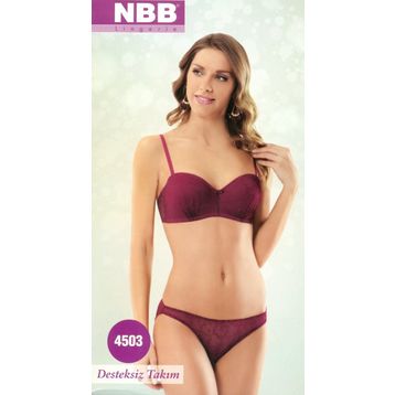 NBB 4503 Desteksiz Sütyen Külot Takım