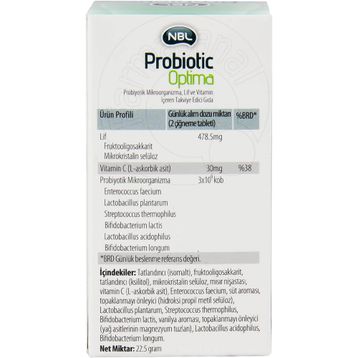 NBL Probiotic Optima 3x30 Çiğneme Tableti