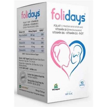 Nbt İlaç Folidays Folat 90 Kapsül