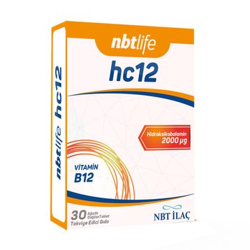 Nbt Life Hc12 Vitamin B12 30 Çiğneme Tableti