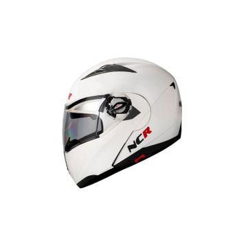 Ncr Çene Açılır Vizörlü Beyaz Motosiklet Kaskı