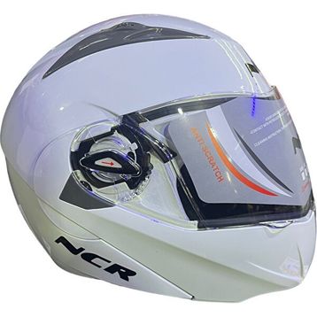 Ncr Çene Açılır Vizörlü Beyaz Motosiklet Kaskı