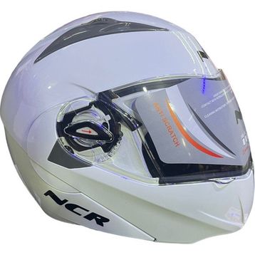 Ncr Çene Açılır Vizörlü Beyaz Motosiklet Kaskı