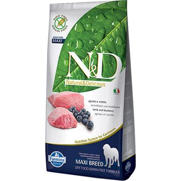 N&D 12 kg Tahılsız Kuzulu ve Yabanmersinli Medium Maxi Yetişkin Köpek Maması