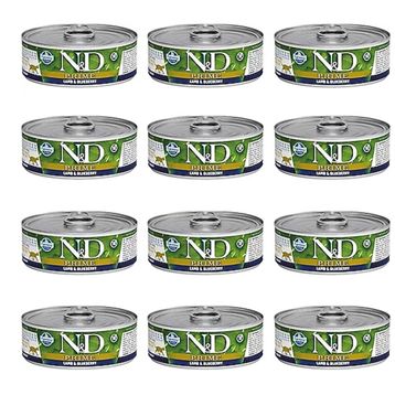 N&D 12x80 gr Prime Kuzulu ve Yaban Mersinli Tahılsız Yetişkin Kedi Konservesi