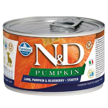 N&D 2932 Starter Mini Pumpkin Balkabaklı Kuzu ve Yaban Mersini 140 gr Yavru Köpek Konservesi