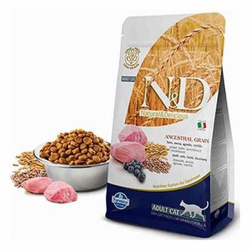 N&D 5 kg Kuzulu Yaban Mersinli Düşük Tahıllı Yetişkin Kedi Maması