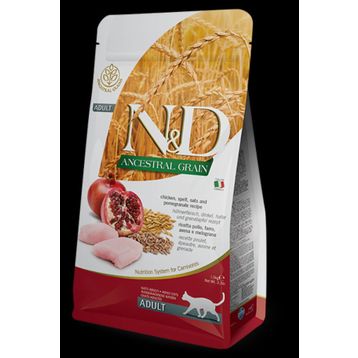 N&D Ancestral Tavuk Kılçıksız Buğday Yulaf ve Nar 10 kg Yetişkin Kedi Maması