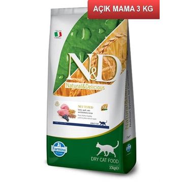 N&D Düşük Tahıllı Kuzu Etli Kısırlaştırılmış Açık 3 kg Kedi Maması