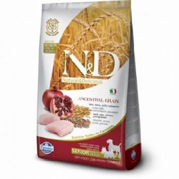 N&D Düşük Tahıllı Senior Tavuklu Narlı 12 kg Yaşlı Köpek Maması