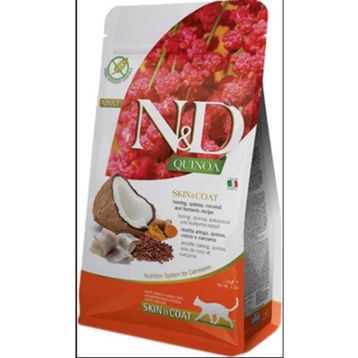 N&D Kinoa Skin ve Coat Özel Ringa Balığı Yetişkin 5 kg Kedi Maması