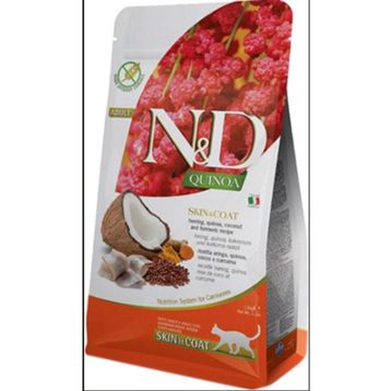 N&D Kinoa Skin ve Coat Özel Ringa Balığı Yetişkin 5 kg Kedi Maması
