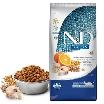 N&D Ocean 5 kg Düşük Tahıllı Balıklı Portakallı Yetişkin Kedi Maması