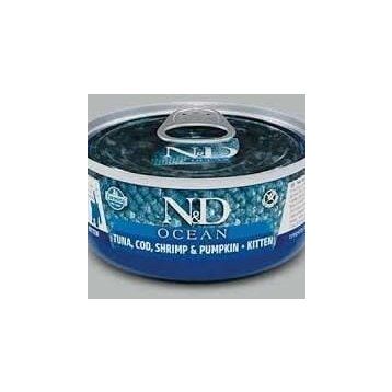 N&D Ocean 70 gr Balkabaklı Balıklı Karidesli Yavru Kedi Konservesi