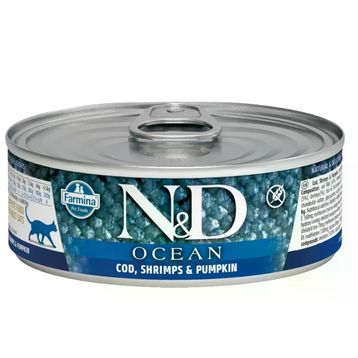 N&D Ocean 70 gr Balkabaklı Balıklı Karidesli Yavru Kedi Konservesi