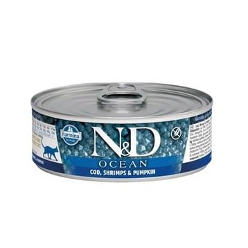 N&D Ocean 70 gr Balkabaklı Balıklı Karidesli Yavru Kedi Konservesi