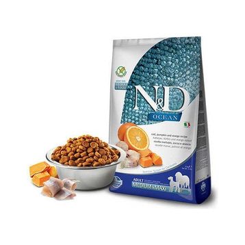 N&D Ocean Morina Balıklı ve Portakallı 2,5 kg Orta ve Büyük Irk Ata Tahıllı Yetişkin Köpek Maması