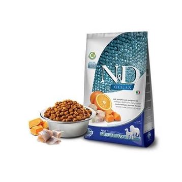 N&D Ocean Morina Balıklı ve Portakallı 2,5 kg Orta ve Büyük Irk Ata Tahıllı Yetişkin Köpek Maması
