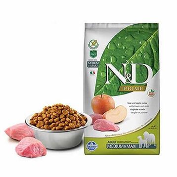 N&D Prime Medıum Maxı Yaban Domuzlu Elmalı 12 kg Yetişkin Köpek Maması