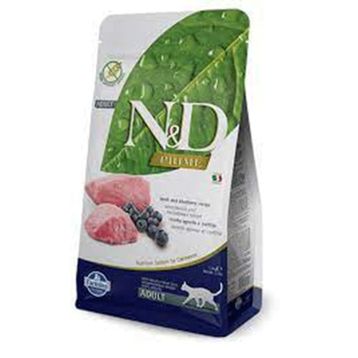 N&D Prime Tahılsız Kuzu Eti ve Yaban Mersinli 1.5 kg Yetişkin Kedi Maması