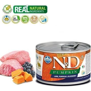 N&D Pumpkin Balkabaklı Kuzulu Yaban Mersinli 140 gr Köpek Konservesi