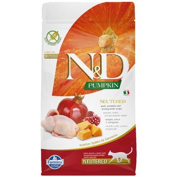 N&D Pumpkin Bıldırcın Etli Bal Kabaklı ve Narlı Tahılsız Kısırlaştırılmış 10 kg Kedi Maması