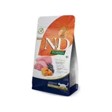 N&D Pumpkin Kuzu Etli Bal Kabaklı ve Yaban Mersinli Tahılsız Kısırlaştırılmış Yetişkin 1500 gr Kedi Maması