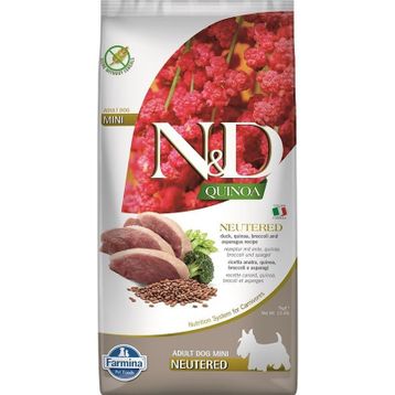 N&D Quinoa Kısırlaştırılmış Tahılsız Ördekli Mini Yetişkin 7 kg Köpek Maması