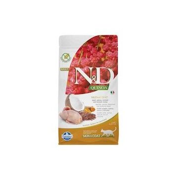N&D Quinoa Skin Coat Tahılsız Tüy Bakım Bıldırcın Yetişkin 1,5 kg Kedi Maması