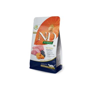 N&D Tahılsız Bal Kabaklı Kuzu Etli ve Yaban Mersinli Kısırlaştırılmış Yetişkin 1.5 kg Kedi Maması