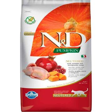 N&D Tahılsız Balkabak Bıldırcın Nar Kısır 5 kg Kedi Maması