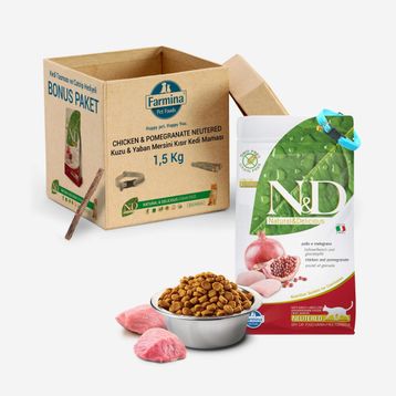 N&D Tahılsız Neutered Sterilised Tavuk Nar 1,5 kg Kısır Kedi Maması