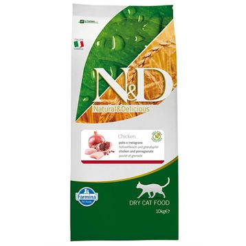 N&D Tahılsız Tavuklu Nar 10 kg Kedi Maması