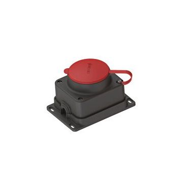 Ne-Ad 4x25 380V IP62 3x25A Kauçuk Kapaklı Sıva Üstü Trifaze Duvar Prizi