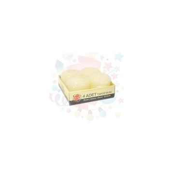 Nedi 11384 4"lü Krem 4x4 cm Takoz Mum