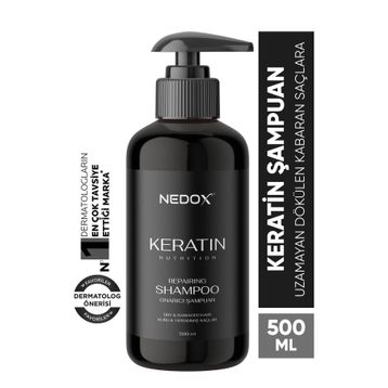 NEDOX 500 ml Yıpranmış Saçlar İçin Keratinli Saç Bakım Şampuanı