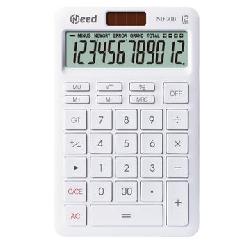 Need Nd-30B 12 Haneli Pastel Beyaz Hesap Makinesi