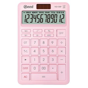Need ND-30P 12 Haneli Pastel Pembe Hesap Makinesi