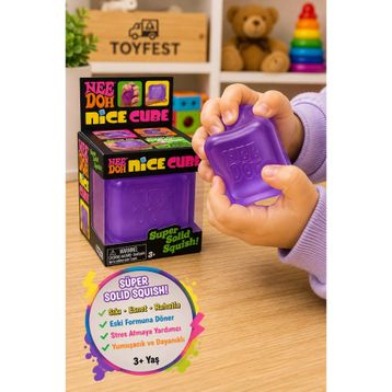 Needoh Nice Cube Sensory Squishy Mor Stres Oyuncağı