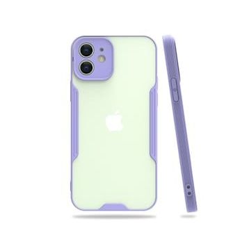 Nefertiya iPhone 12 Platin Lila Silikon Kılıf