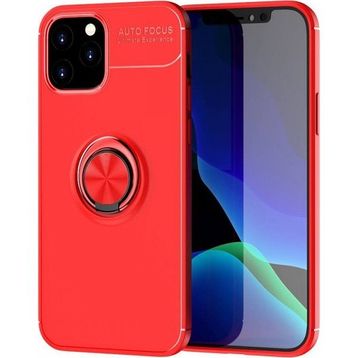 Nefertiya iPhone 12 Range Yüzüklü Kırmızı Silikon Kılıf