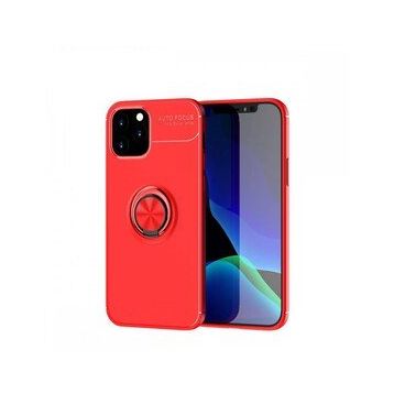 Nefertiya iPhone 12 Range Yüzüklü Kırmızı Silikon Kılıf
