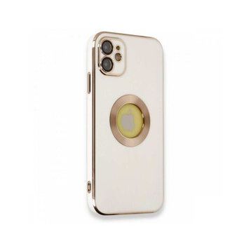 Nefertiya iPhone 12 Store Beyaz Silikon Kılıf